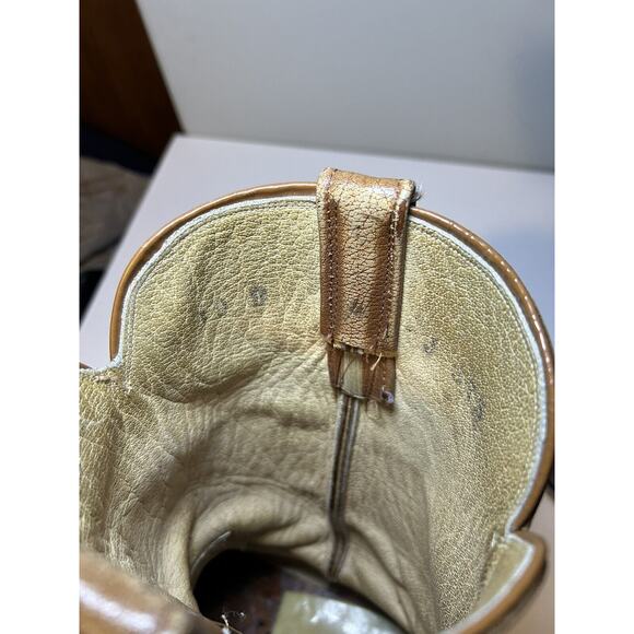 Amazonas Vintage Brown Leather Cowboy Boots Mens Size 10 Western - Picture 8 of 8